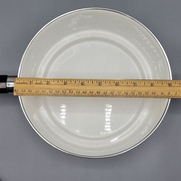 Vintage MCM Prestige Japy Marne Enamel Paisley Floral Sauce Pan w Lid France - Picture 16 of 16